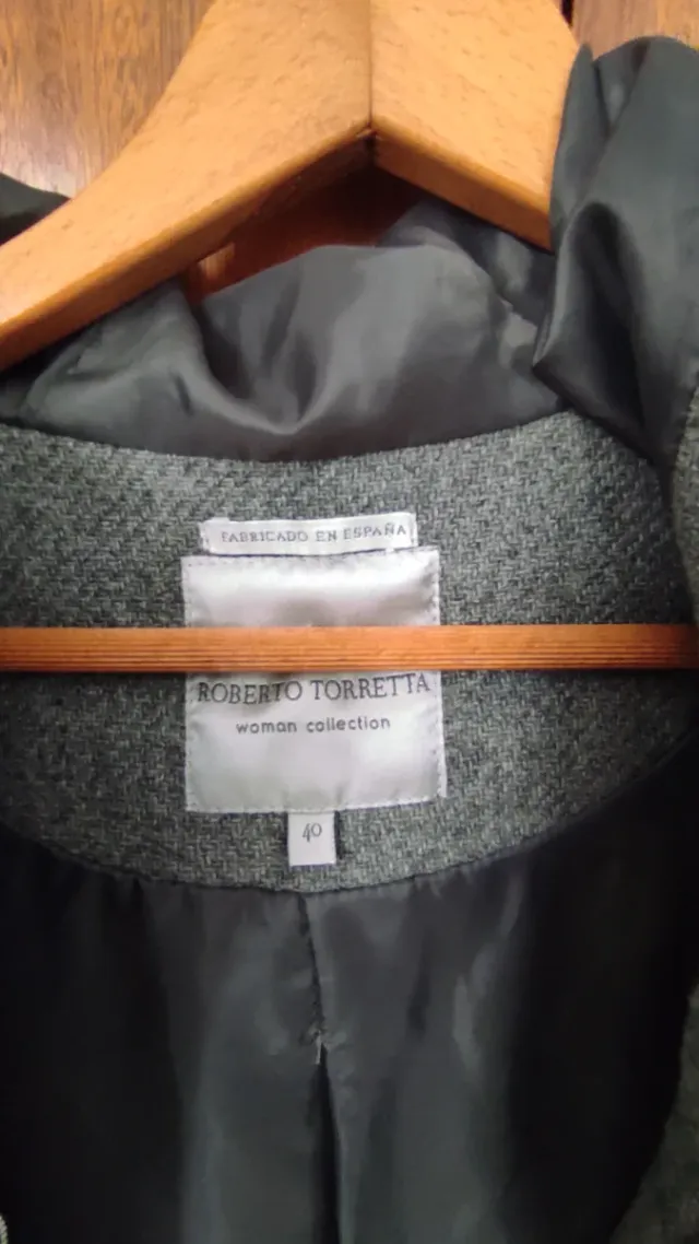 Abrigo Gris Roberto Torreta Talla 38