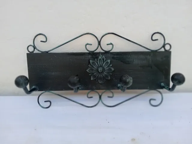 Perchero Forja Antiguo Negro