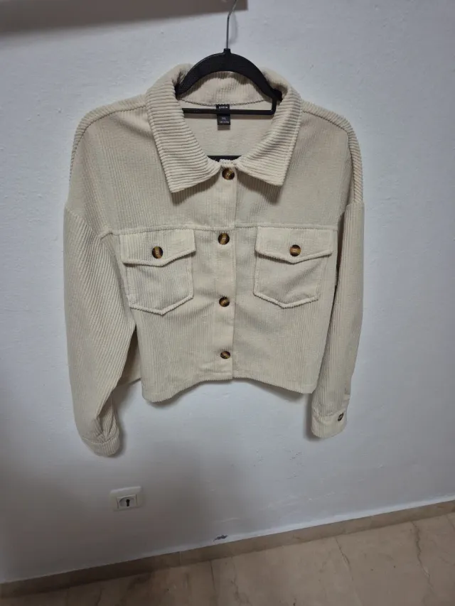 Chaqueta pana beige