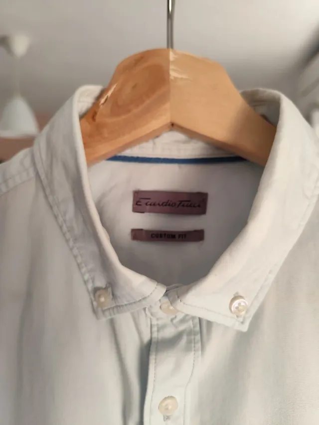 Camisa casual hombre degradado azul