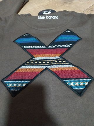 Sudadera Blue Banana Marrón Talla L