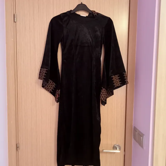 Disfraz Reina Vampiresa Niña Negro Terciopelo