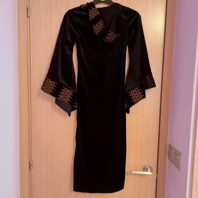 Disfraz Reina Vampiresa Niña Negro Terciopelo