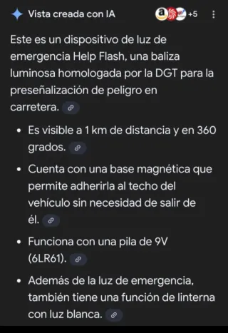 Luz de emergencia homologada DGT Help Flash