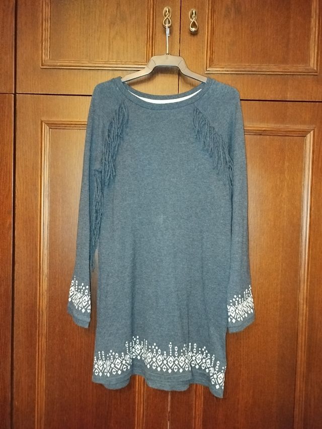 Vestido manga larga, talla 8-10 años