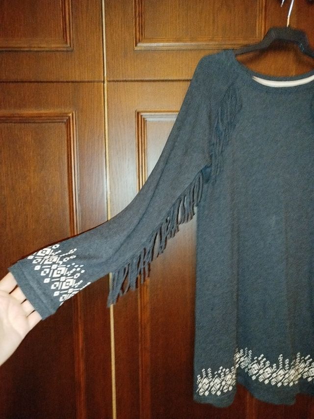 Vestido manga larga, talla 8-10 años