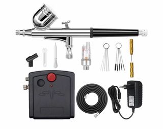 Aerógrafo Profesional con Compresor y Limpiador