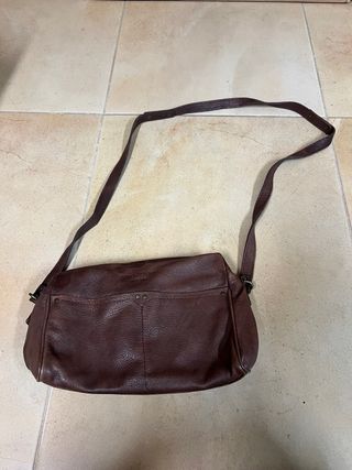 Bolso de cuero marrón Samsonite