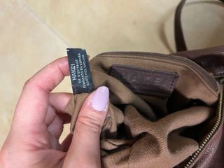 Bolso de cuero marrón Samsonite