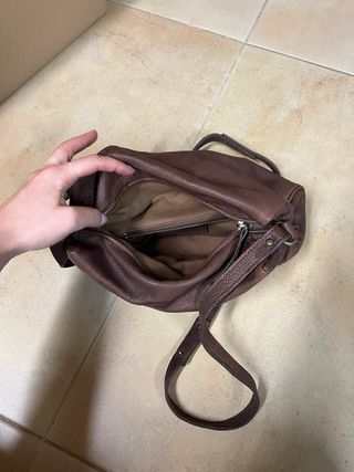 Bolso de cuero marrón Samsonite