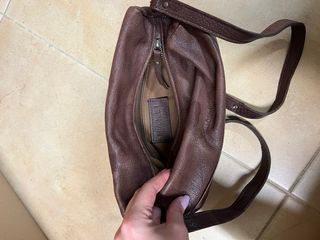 Bolso de cuero marrón Samsonite