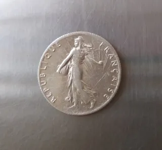 Moneda plata 50 Céntimos 1917.