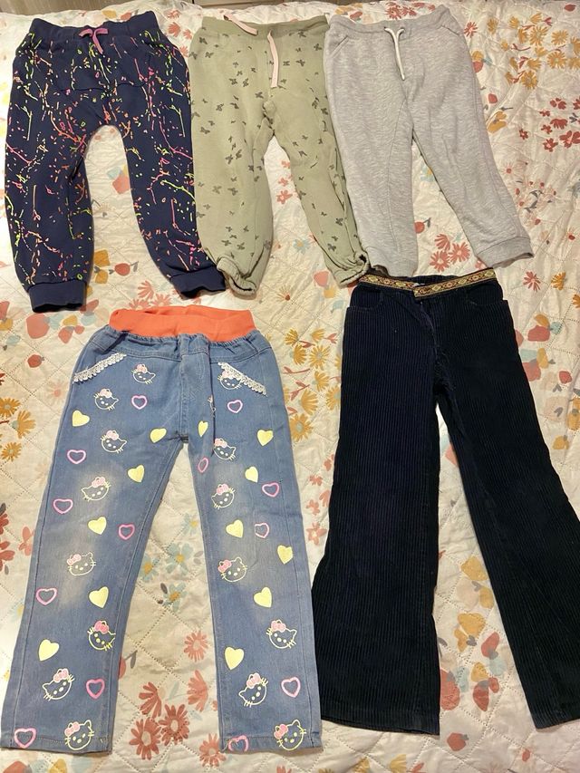 Lote 5 Pantalones Niña Talla 5