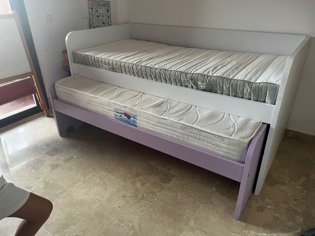 Cama nido con dos colchones