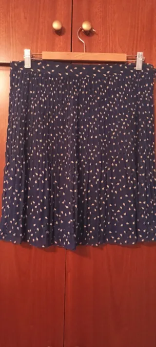 Falda plisada Pepe Jeans azul y beige