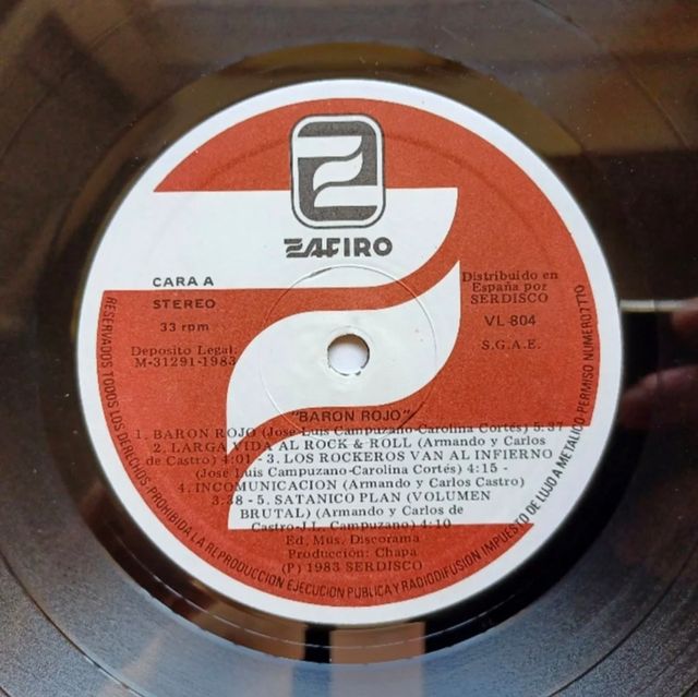 Vinilo Baron Rojo Grandes Temas edición especial