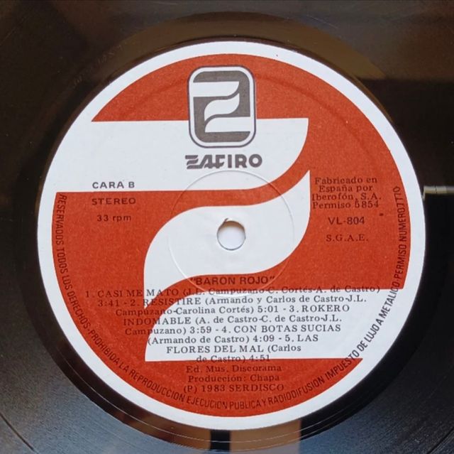 Vinilo Baron Rojo Grandes Temas edición especial