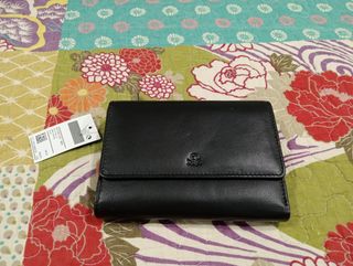 Cartera de piel Benetton negra mujer
