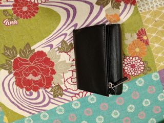 Cartera de piel Benetton negra mujer