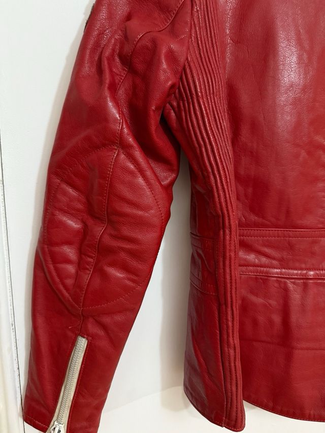 Chaqueta Moto Mujer Bieffe Roja y Blanca