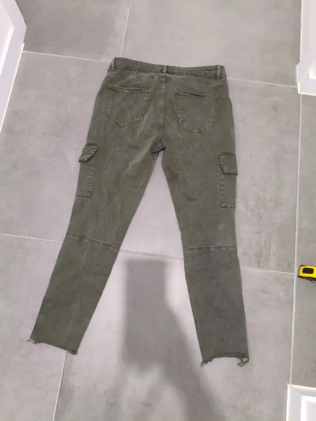 Pantalones cargo verde militar mujer Talla M