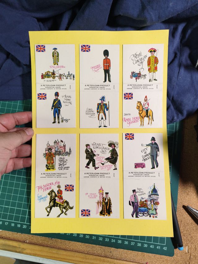 3 Láminas Cajas de Cerillas Antiguas