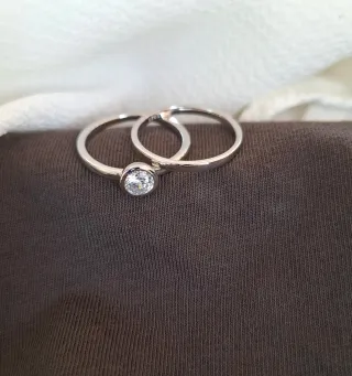 Anillos Plata Ley con Circonita