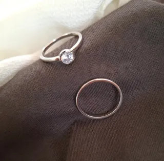 Anillos Plata Ley con Circonita