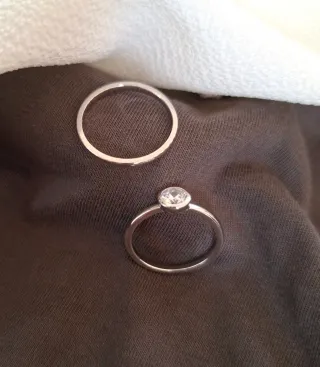 Anillos Plata Ley con Circonita