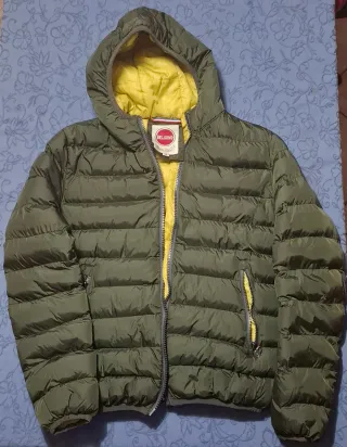 Giubbotto Beluomo verde con interno giallo