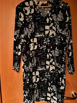 Vestido Nice Things estampado blanco y negro