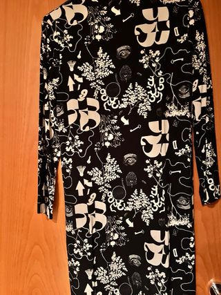 Vestido Nice Things estampado blanco y negro