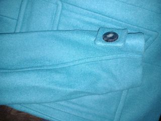 72- Abrigo BENETTON mujer, turquesa 40 - NUEVO