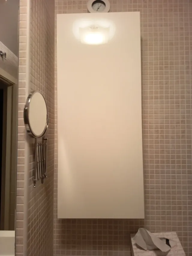 Armario baño pared blanco lacado Baldas de cristal