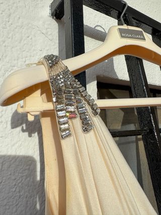 Vestido de Novia Rosa Clará Blanco roto de seda