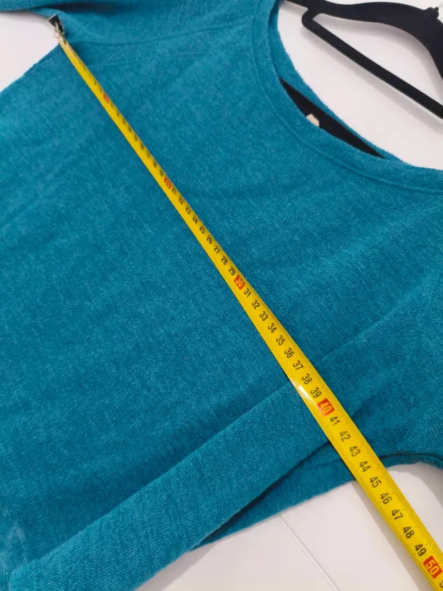 Jersey manga 3/4 azul verdoso Talla S