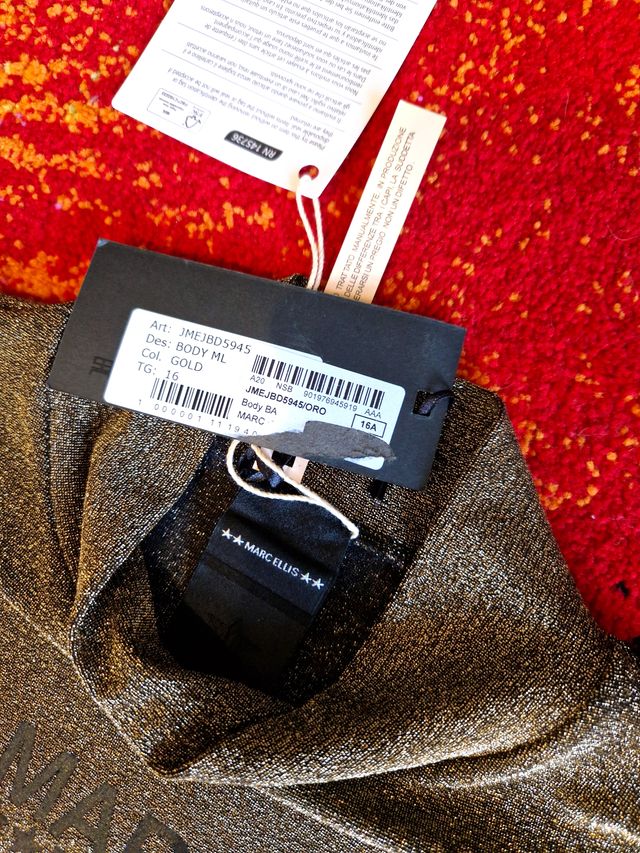 Completo ragazza body+leggings Marc Ellis,oro,TG16