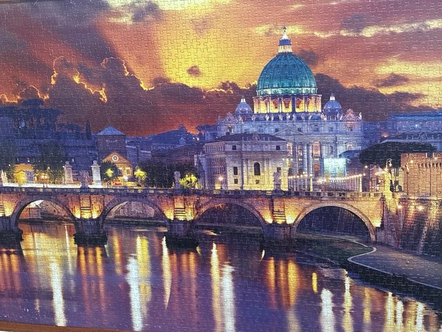 Cuadro de Roma con Marco de Madera