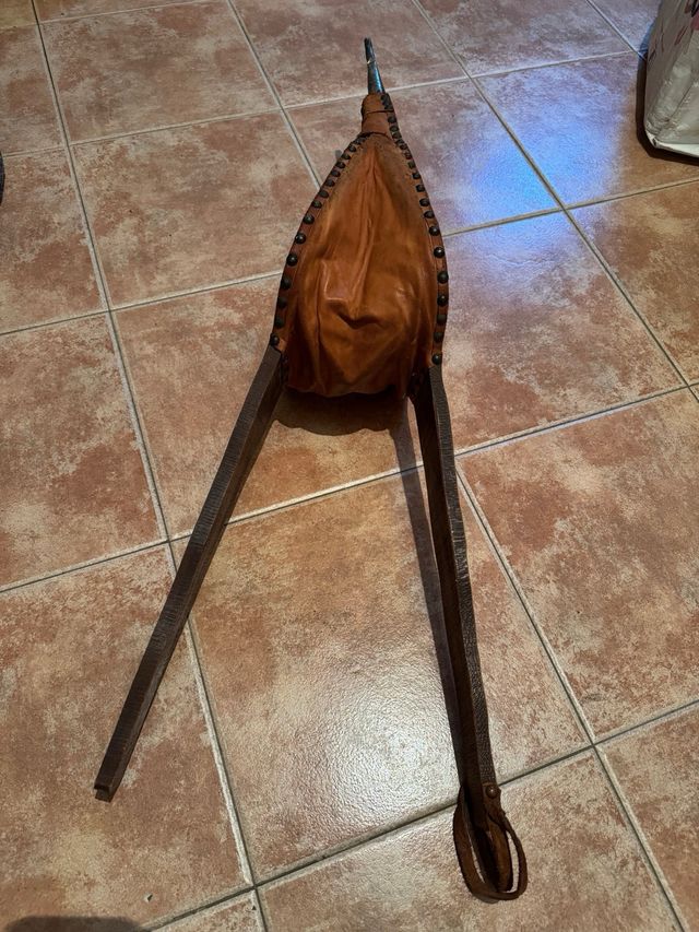 Fuelle grande  de chimenea de cuero