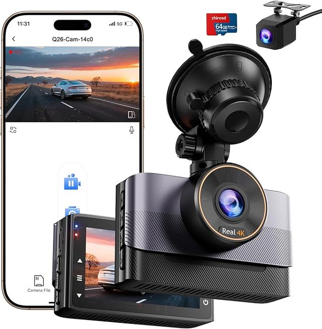 Dashcam 4K + 1080P WiFi