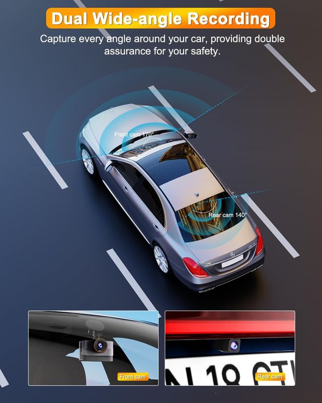 Dashcam 4K + 1080P WiFi