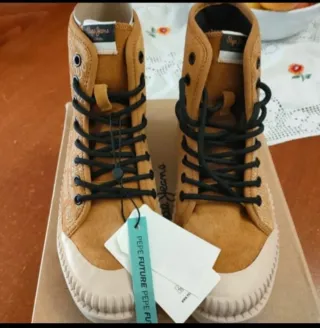 Anfibi Pepe Jeans donna beige/marrone