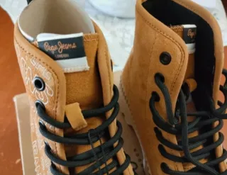 Anfibi Pepe Jeans donna beige/marrone