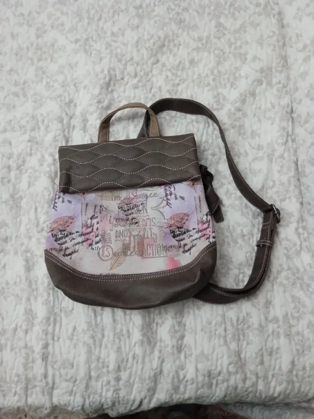 Bolso Mochila Antirrobo Marrón Multicolor