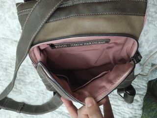 Bolso Mochila Antirrobo Marrón Multicolor