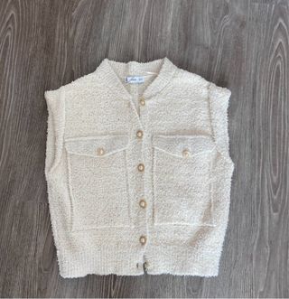 REBAJAS Chaleco Mango Tweed Talla L