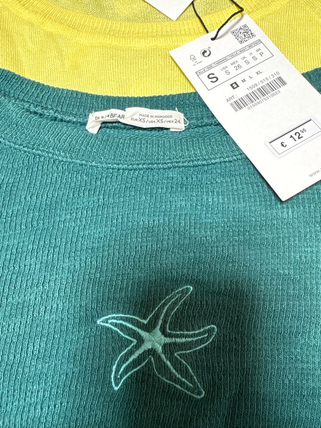 Lote 2 Camisetas Zara y pull bear