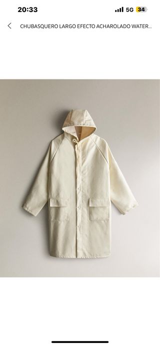 Chubasquero Zara Home L/XL efecto acharolado