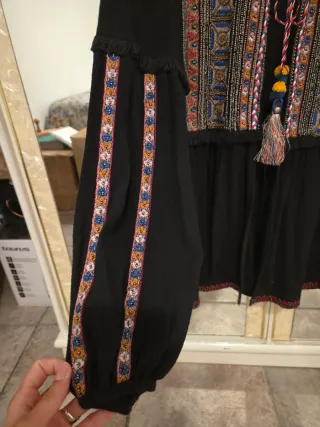 Cardigan Zara Negro Bordado