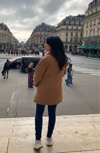 Abrigo vintage oversize marrón invierno